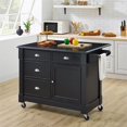 thumbnail image 2 of Crosley Lacey 4 Drawer Kitchen Cart in Black, 2 of 9