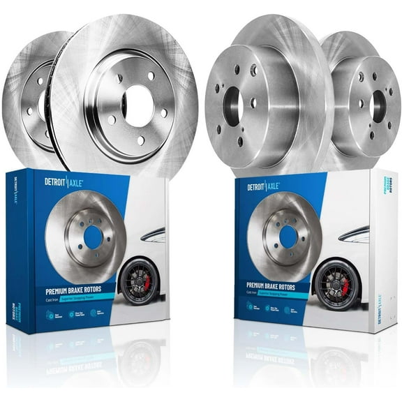 Detroit Axle - Brake Rotors for Toyota 2012-2018 Prius V 10.83" inch Front and 11.42" inch Rear Disc Brake Rotors 2013 2014 2015 2016 2017 Replacement