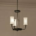 thumbnail image 2 of 3 Light Mini Chandelier In Homestead Style-21 Inches Tall And 19.75 Inches Wide-Textured Black Finish    -Traditional Installation Kichler Lighting, 2 of 9