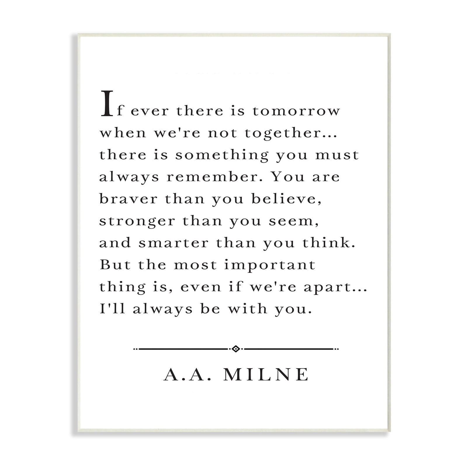 Stupell I'll Always Be With You A.A. Milne Wall Plaque Art 10 x 15