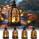 thumbnail image 1 of Adorno de Halloween con Luces Led | Vela Electrónica de Escritorio | Diseño de Casa de Calabaza, Árbol y Fantasma | Luces Moradas y Rojas Giratorias | Funciona con Pilas | 1 Lápida de Halloween con L, 1 of 6