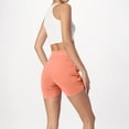 thumbnail image 4 of Delconic Women's Athletic Running Long Shorts Workout Hiking Shorts Quick Dry High Waisted Active Zipper Pocket Watermelon Red 2XL, 4 of 4