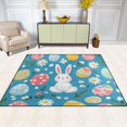 thumbnail image 2 of Yayeee Area Rugs for Living Room 5.2'x4' Non Slip Washable Bedroom Floor Carpet, Blue Easter Bunny, 2 of 5