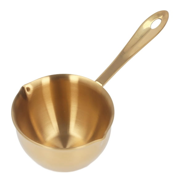 Uadme Casserole en acier inoxydable pour chocolat au lait ou huile chaude (doré)
