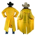 thumbnail image 4 of Saddle Slicker Rain Coat Duster Riding Raincoat By American Cowboy – 100% Waterproof Full Length Unisex (Yellow, Small), 4 of 6