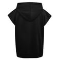 thumbnail image 4 of FEIFLY Women'S Fashion Solid Color Hoodies Sweatshirts Sleeveless Drawstring Oversized Tops Pullover Birthday Winter Autumn Streetwear, 4 of 5