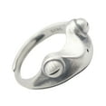 thumbnail image 5 of Qarigey Anillos de rana Diseño de apertura retro Joyería de metal ajustable Ojo Anillo de punk rock Personalidad Accesorios de diario Plata Type2 NO2 Qarigey CBP375139, 5 of 5