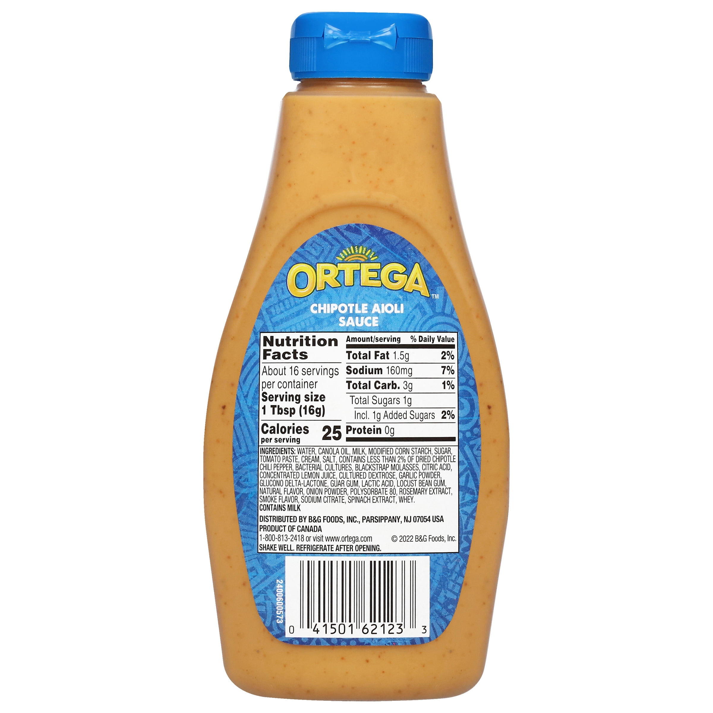 Ortega Chipotle Aioli Medium Taco Sauce, Whole, 9 oz Bottle