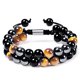 thumbnail image 1 of Pulsera de piedra natural trenzada de tigerita, 8 mm, 33 g, 1 of 1