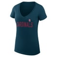 thumbnail image 2 of Women's G-III 4Her by Carl Banks  Navy St. Louis Cardinals Dot Print V-Neck Fitted T-Shirt, 2 of 3