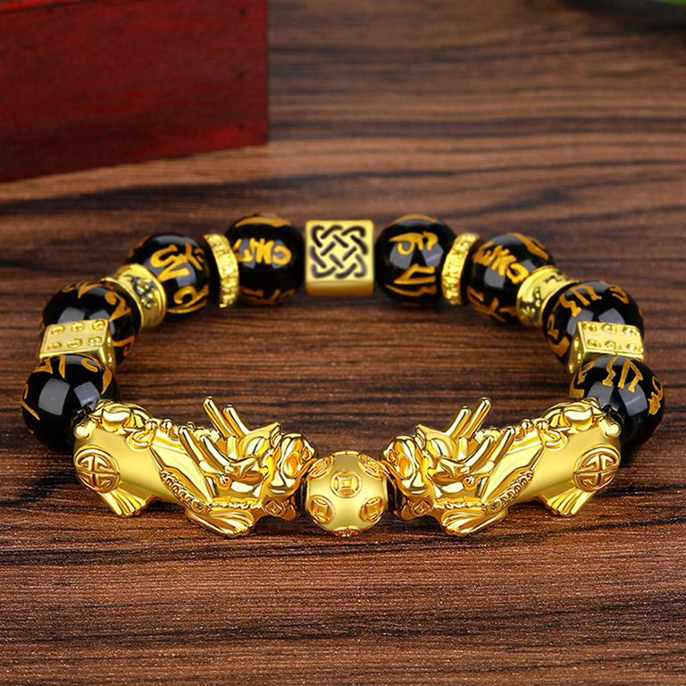 Men's Fortune Gold Six Characters Mantra Fashion Domineering ot h