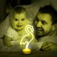 thumbnail image 3 of SHANJIA Neon Sign, LED Decor Night Light USB/Battery Flamingo Neon Lights with Base, for Bedroom Decoration Game Room Bar Party Kids Valentine's Gift Decor, 3 of 6