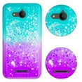 thumbnail image 5 of SOATUTO For Alcatel Tetra 5041C Phone Case Glitter Case Gradient Quicksand Series TPU Bumper Cushion Reinforced Corners Protective Bling Liquid Girls Women Case for Alcatel Tetra 5041C - Green+Purple, 5 of 6