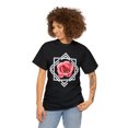 thumbnail image 3 of Rose Asymmetrical Unisex Heavy Cotton Tee, 3 of 12