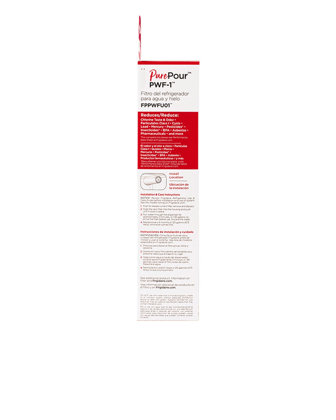 FRIGIDAIRE PUREPOUR WATER AND ICE REFRIGERATOR FILTER PWF-1 (FPPWFU01)