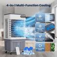 thumbnail image 3 of UrbanSync Evaporative Air Cooler, 3d Cooling, 7 Gallon Tank, 3 Speeds, 12 Hour Timer, 4 Ice Boxes, Energy-Saving, 3 of 7
