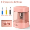 thumbnail image 2 of Deli Electric Pencil Sharpener,Suitable for No.2 Pencils Colored Pencils, USB & Battery Operated, Pink, 2 of 5