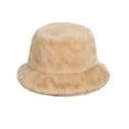 thumbnail image 5 of ZSQDM Fuzzy Bucket Hat for Women Faux Superficial Knowledge Bucket Hat Fluffy Warm Soft Winter Fisherman Cap Furry Sun Hat beanie for Women Witch Hat Bucket Hats Tattoo Ink Caps, 5 of 9