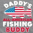 thumbnail image 3 of Instant Message - Celebrate Family - Daddy's All American Fishing Buddy - Toddler & Youth Girls Raglan Graphic T-Shirt, 3 of 5