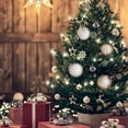 thumbnail image 4 of Christmas Ornament Festive Tree Hanging Set with Elegant Flocked and Painted Design for Holiday Party, 4 of 6