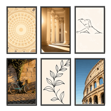 Canvas Poster Set of 6 Vintage Mexico Pictures Aesthetic Wall Art Prints for Bedroom or Living Room Design A3 & A4 Sizes Unframed