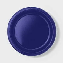 20ct 8.5" Disposable Dinner Plates Navy Blue - Spritz