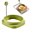 thumbnail image 2 of Food Grade Silicone Egg Rings, Non-Stick Mold for Fried Eggs & Poachers, Dishwasher Safe Cookware, 2 of 7