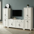 thumbnail image 2 of Crosley Furniture Tara 3PC Entertainment Center/Sideboard with Pantries in White, 2 of 16