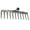 11 teeth, variant on Heavy Duty Steel Garden Rakes without Handle with 11/9 Tines Manganese Steel Rakes for clearings & Aerating Mossy Lawns