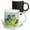 Multicolor, variant on 3drose, Image of Funny Lime Aqua and Orange Fat Frog Painting, 11oz Two-tone Yellow Mug