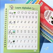Emapoy Reusable Grooved Handwriting Learning Workbooks with Pen And Refills, 5 Pieces