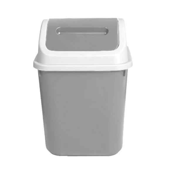 MOQIN 3.7 Gallon Trash Can, Plastic Swing Top Kitchen Garbage Trash Can,Swing Top Waste Container for Home and Kitchen, Easy Access Disposal and Slim Modern Trash Can with Lid