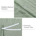 thumbnail image 5 of Yiwa King Size Ruffle Duvet Cover 104" W x 90" L Soft Washed Microfiber Vintage French Country Duvet Cover Set, 3-Pack, Sage Green, 5 of 7