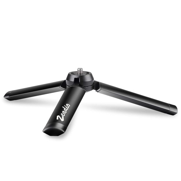 Mini mesa de escritorio con trípode Zeadio de metal para Smooth 4, color negro