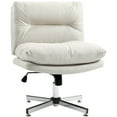 thumbnail image 1 of HOMCOM Armless Office Desk Chair, Criss Cross Computer Chair, Light Grey, 1 of 10