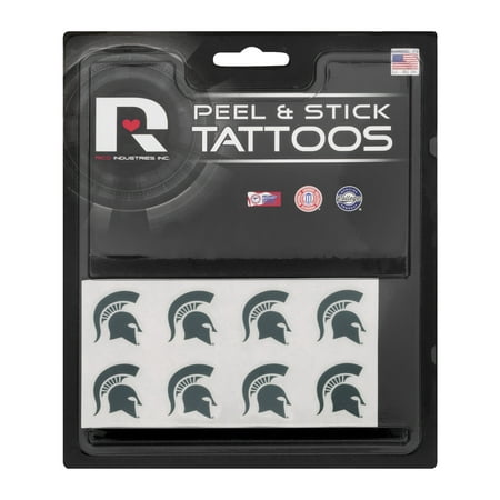 Rico Industries Michigan State Spartans Peel & Stick Tattoos Carded (Best One Piece Tattoos)
