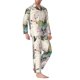 thumbnail image 2 of Balery Flying Butterflies-1 Pijama para Hombre de Dos Piezas con Manga Larga, Conjunto de Dormir y Descanso Suave con Bolsillos-Medium, 2 of 7