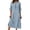 A-Blue877, variant on Women's Button-Placket Shirt Dress Loose Errands-Day Midi Tunic Dress