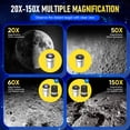 thumbnail image 6 of Telescope for Adults & Kids, 80mm Aperture 500mm Portable Refractor Telescope for Astronomy Beginners, with Tripod, Stickers, Smartphone Adapter, Backpack, 6 of 8