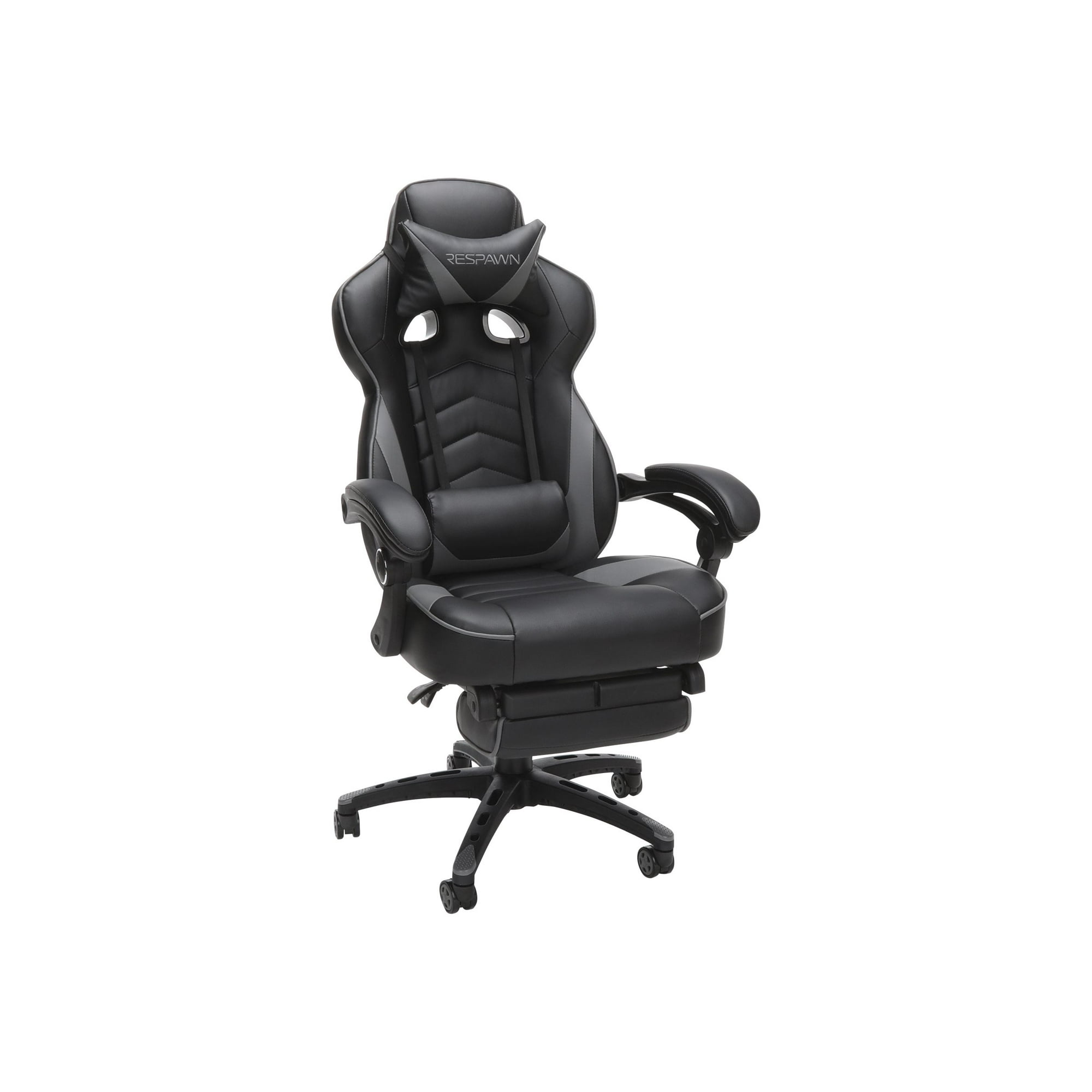 RESPAWN 110 Chair high back armrests T shaped tilt swivel steel bonded leather gray Walmart