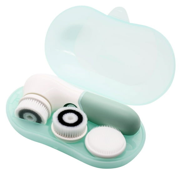 LOLO Beauty Luhsh Facial Cleansing Brush - Exfoliating Face Scrub Brush with 3 Heads - Waterproof Electrical Face Brushes - Removes Makeup, Impurities, And Oil - Soft and Smooth Skin