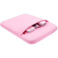 thumbnail image 3 of RAINYEAR 16 Inch Laptop Sleeve Protective Soft Case Padded Cover Carrying Bag with Front Pocket & Accessories Pouch, Specially Compatible with 2021 2022 16" MacBook Pro M1 for Model A2141 A2485(Pink), 3 of 7
