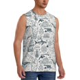 thumbnail image 2 of Pofeuu Vintage Sailboats Print Men's Muscle T-Shirt, Sleeveless, Muscle Tank, Classic Muscle Tee Top For Men Casual Sleeveless Muscle T-Shirt Trendy Clothes-Large, 2 of 7