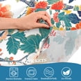 thumbnail image 3 of Yayeee Kitchen Curtains Tier Pair Light Filtering 27"x24" Rod Pocket Short Cafe Window Panel, Colorful Flowers Pattern, 3 of 7