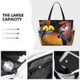 thumbnail image 3 of Daiia Abstract Pattern Penguin Beach Travel Bag - Water-Resistant Beach Bag, Lightweight Tote with 7 Pockets for Women and Men - Gym,Pool,Camping,Reusable Grocery Bag, 3 of 7