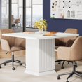 thumbnail image 4 of Tribesigns 35.4-Inch Square Conference Table,  Modern Small White Business Meeting Table for Office Meeting Room, 4 of 7