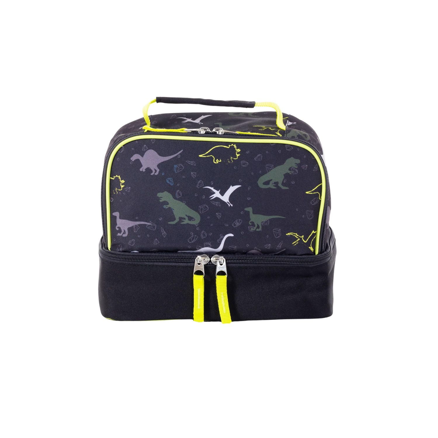 Dual storage lunch bag, dinosaurs