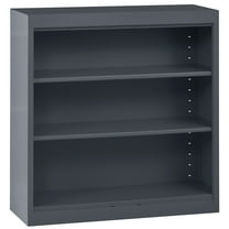 Sandusky Welded Steel Freestanding Bookcase Storage Cabinet, Charcoal