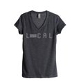 thumbnail image 1 of Thread Tank Local Pennsylvania State Women's Relaxed V-Neck T-Shirt Tee Charcoal 2X-Large, 1 of 4