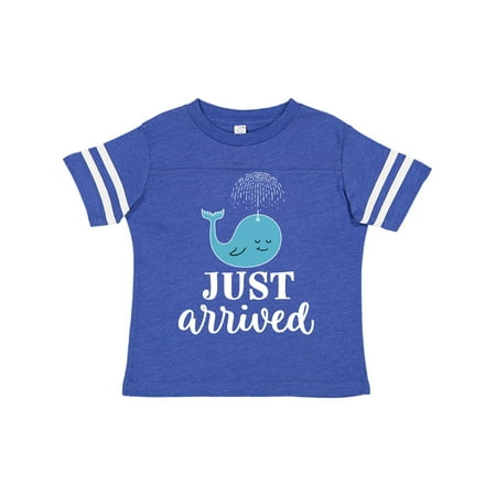 

Inktastic Just Arrived Baby Boy Whale Gift Toddler Boy Girl T-Shirt